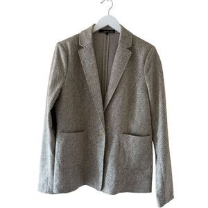 Amanda & Chelsea Cream Ivory Lapel Career Work Pockets Women’s Blazer Sz L